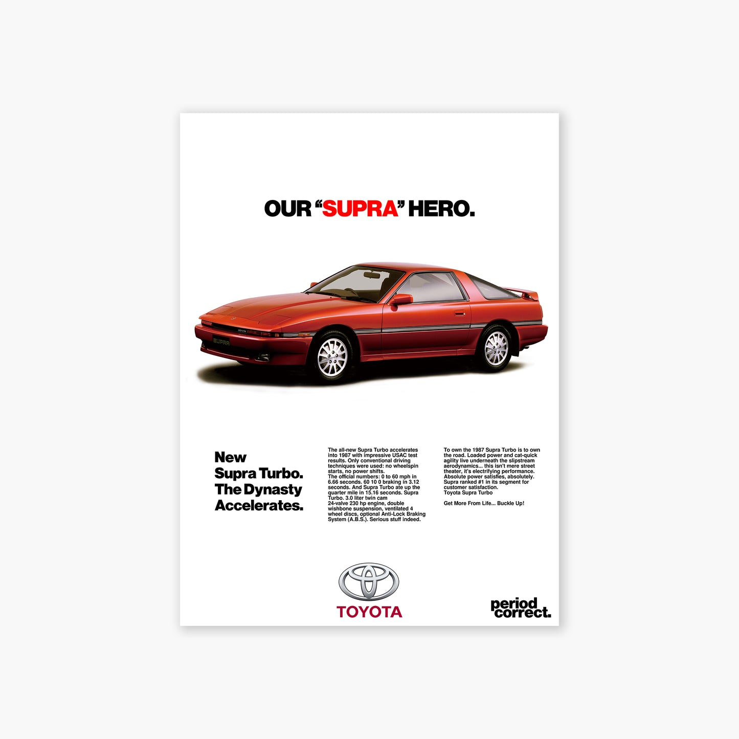 Toyota Supra MK3 Poster