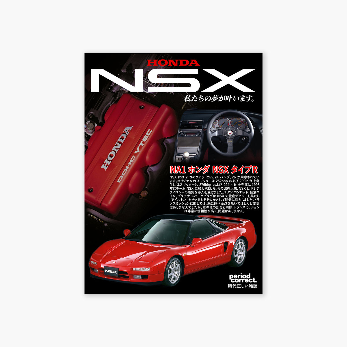Honda NSX Poster – period correct posters