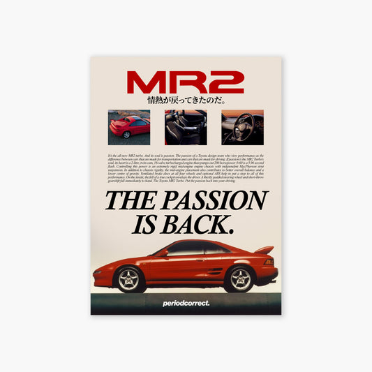 MR2 SW20 Poster